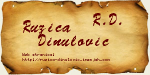 Ružica Dinulović vizit kartica